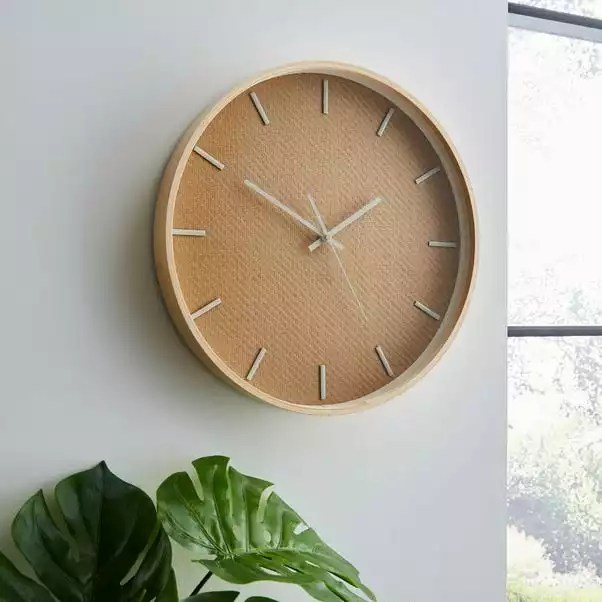 Dunelm Woven Clock 40cm Official Online Shop Limited Time Free