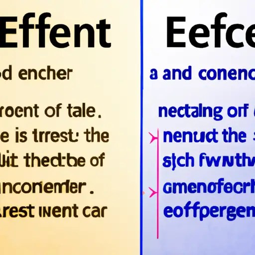 difference between affect and effect sentence examples All Difference