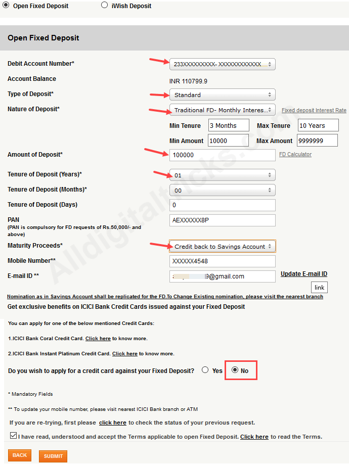 ICICI Bank How To Open Fixed Deposit Online AllDigitalTricks