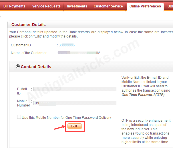 How To Change Indusind Bank Registered Mobile Number Online