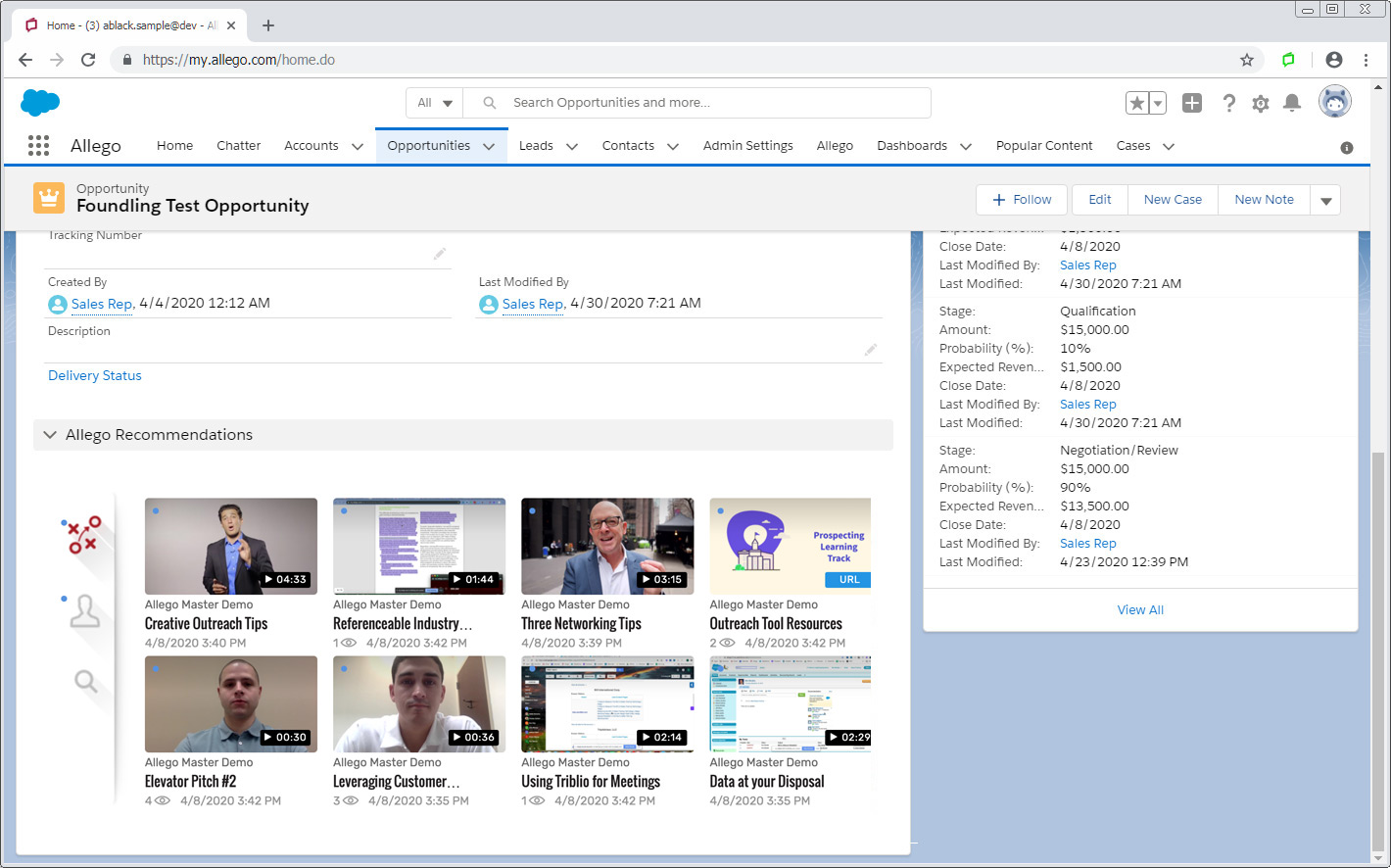Platform Sales Content Management Allego