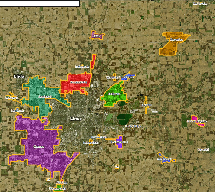 Service Areas Allen County Ohio