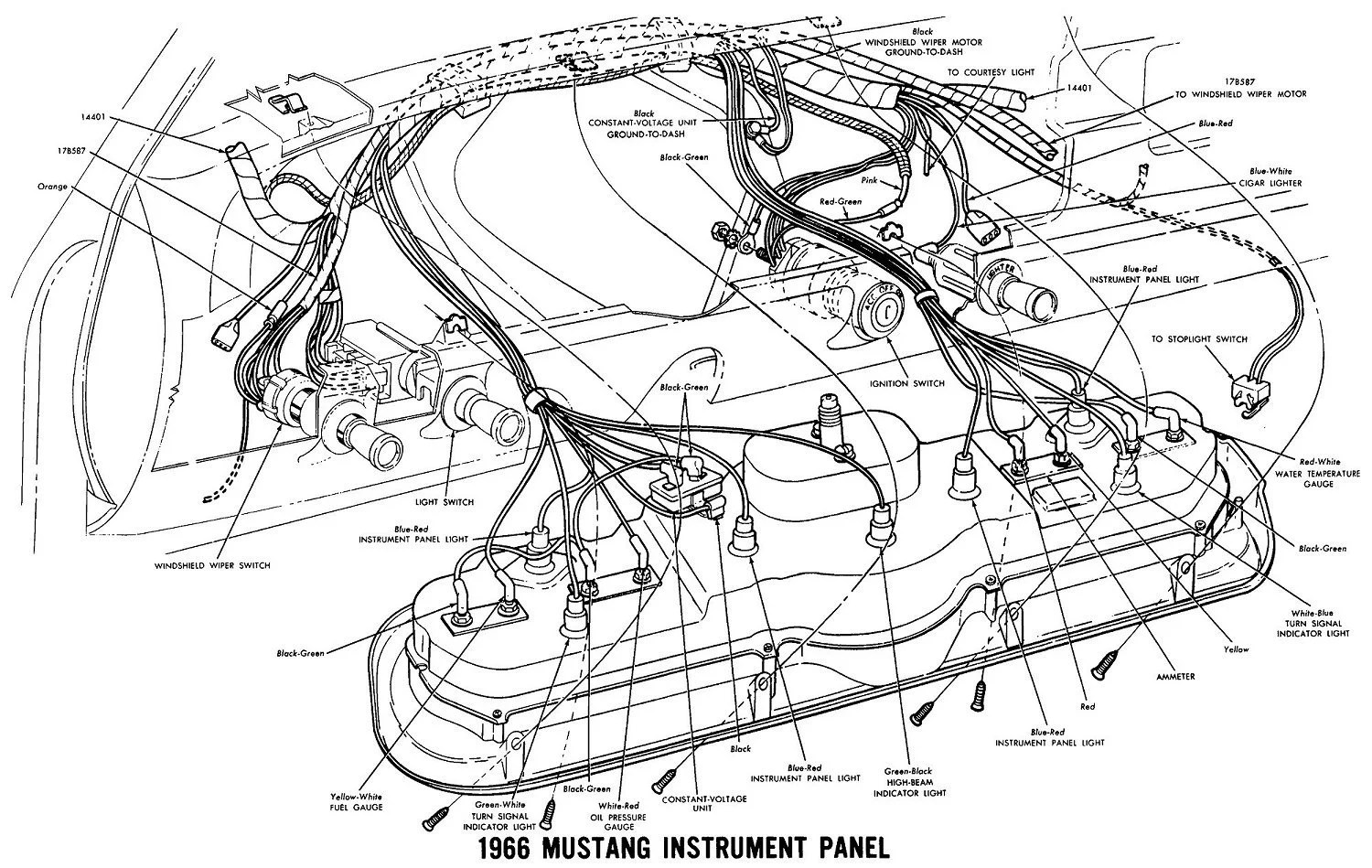 1966 Mustang Instrument Panel Wiring Ford Forum