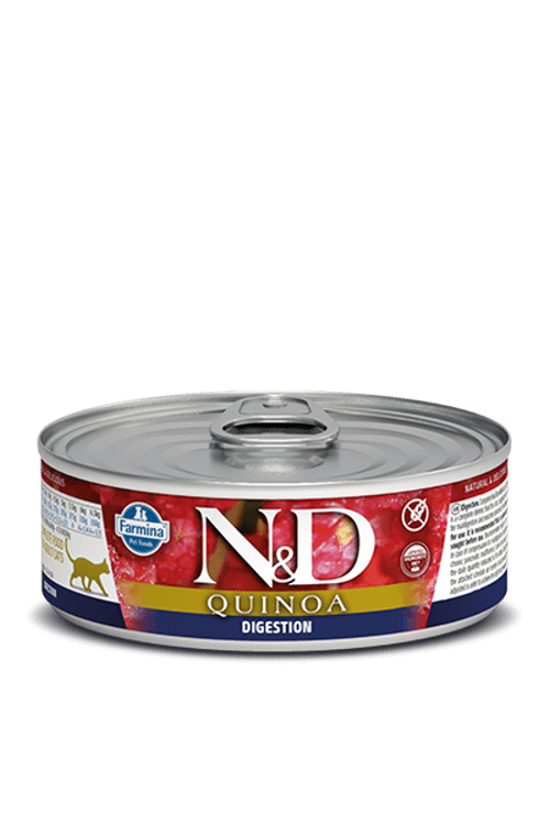Farmina N&D DIGESTION Quinoa & Lamb CANS 80g, All for Cats, Cat and