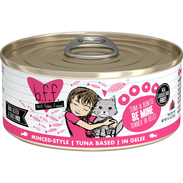 BFF Tuna & Bonito Be Mine 5.5 oz, All for Cats, BFF Cat Food, Cat and