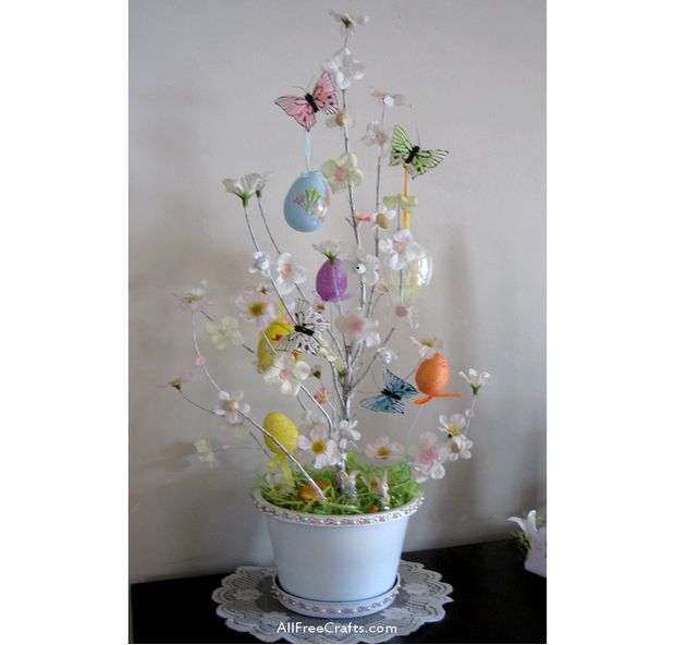 Homemade Easter Tree