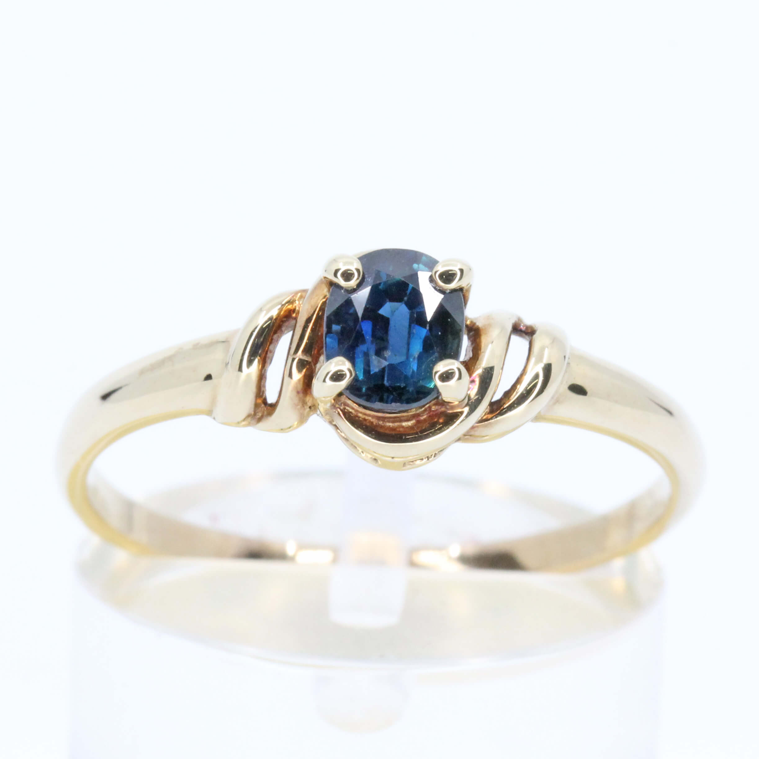 Australian Sapphire Ring Set 9ct Yellow Gold All Gem Jewellers