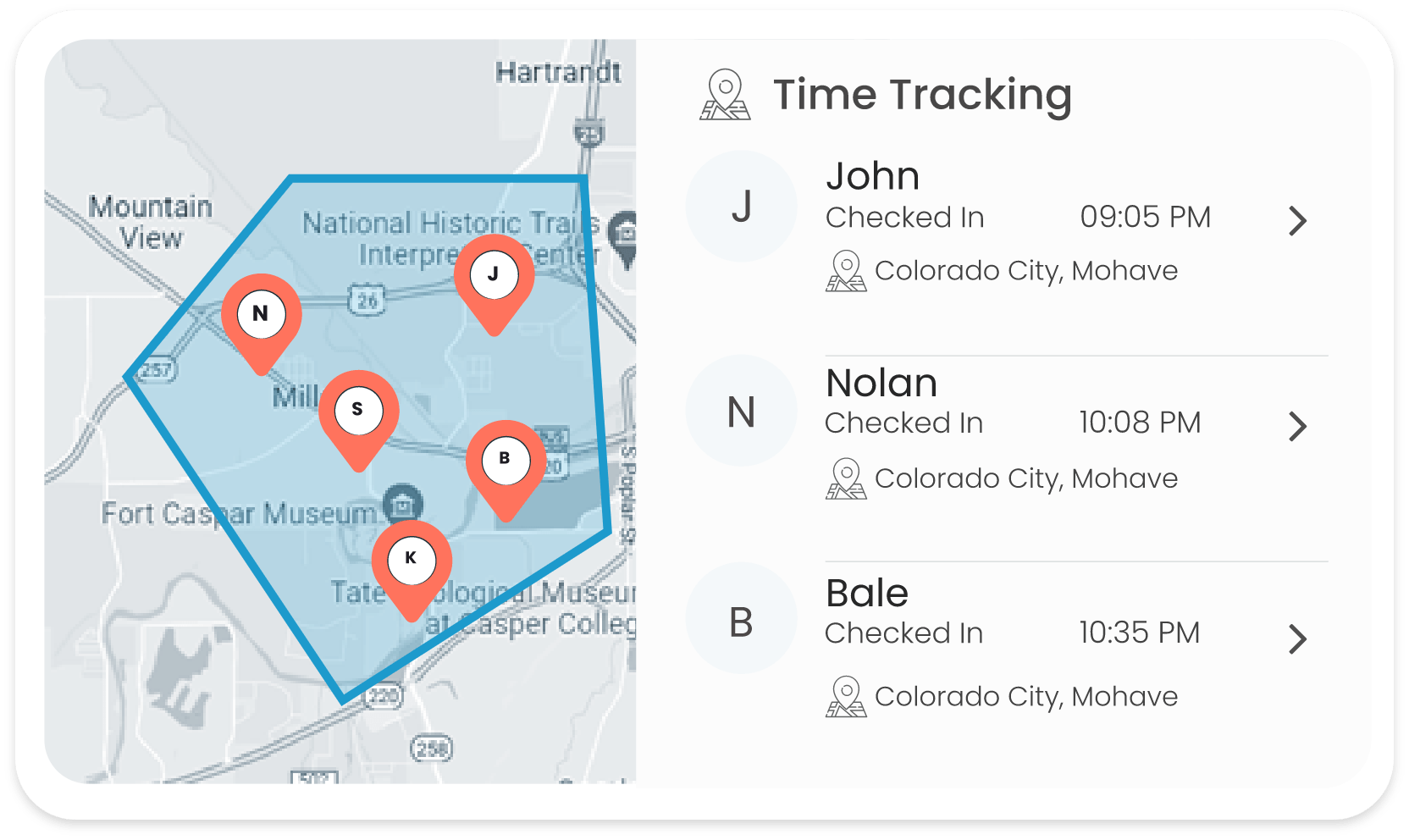 GPS Time clock for Construction