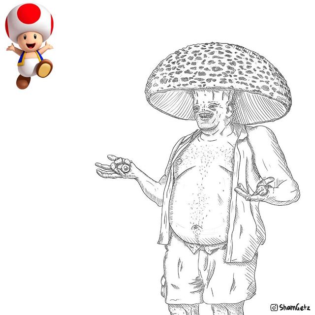 Nintendo's line account will make joke pictures of game box art or promotional art and stick the little green toad in for a laugh. An Artist Is Turning Your Favorite Video Game Characters Into Nightmare Fuel All Hallows Geek