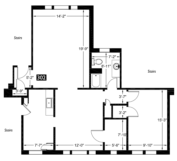 Roy Vue Apartments 302 floor plan » Alliance Management, Inc.