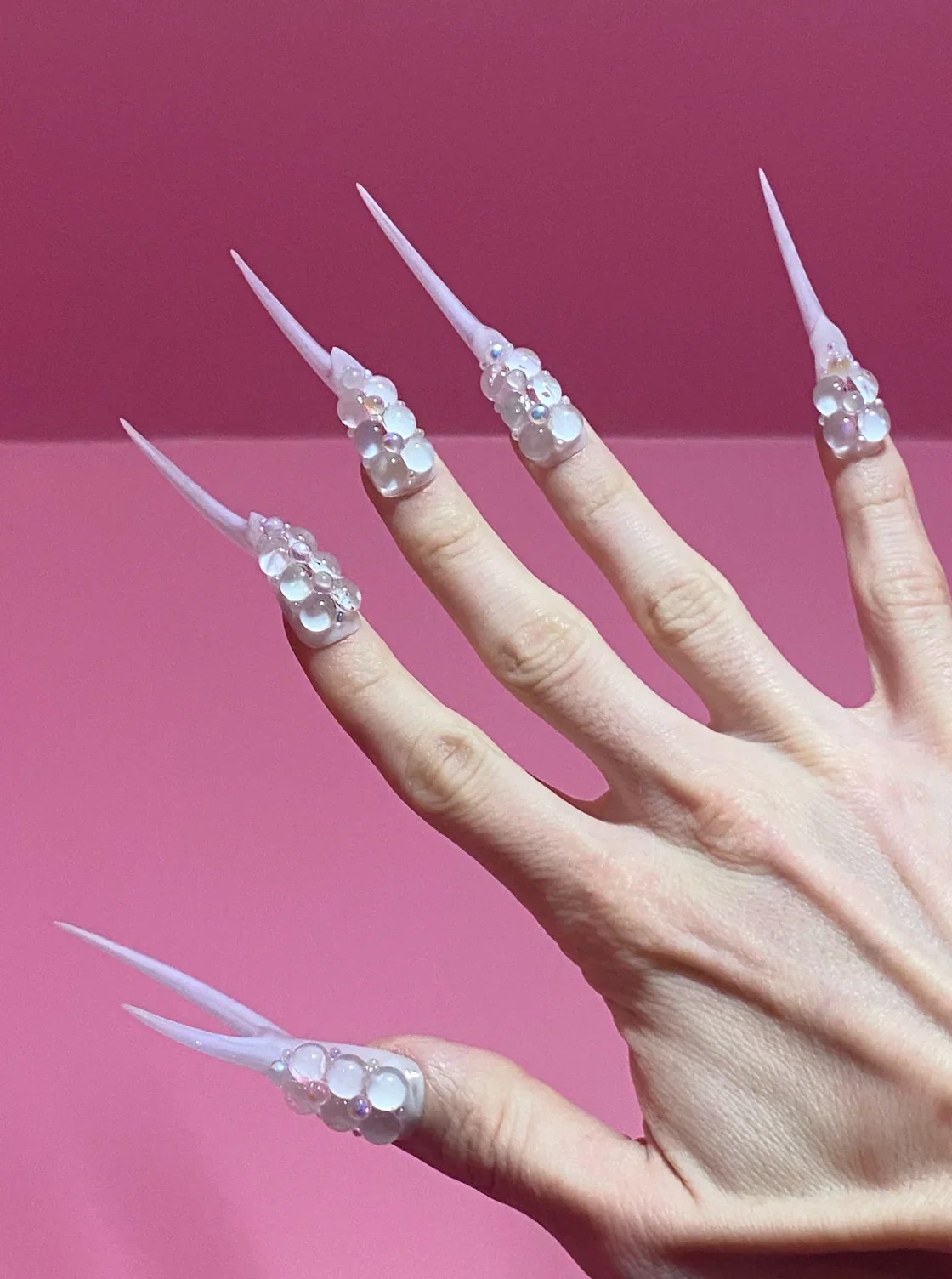 Milky Alien Sculpted Manicure Set Available at Alligator Jesus