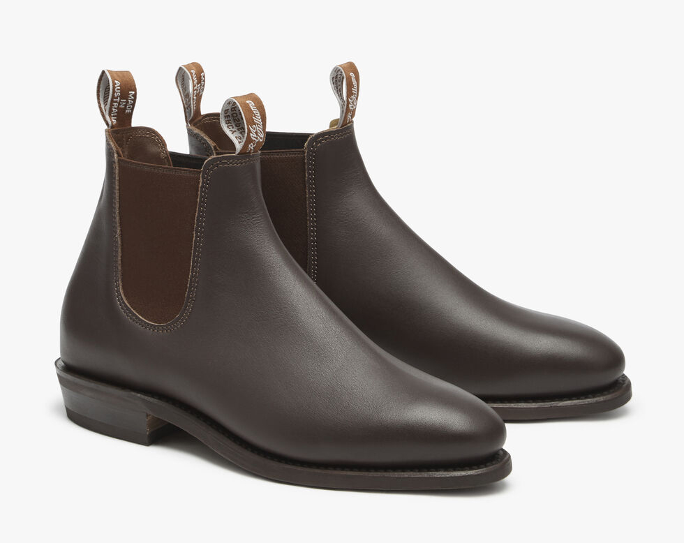 Buy R.M.Williams Womens Rubber Sole Adelaide Boots (B550Y) Chestnut