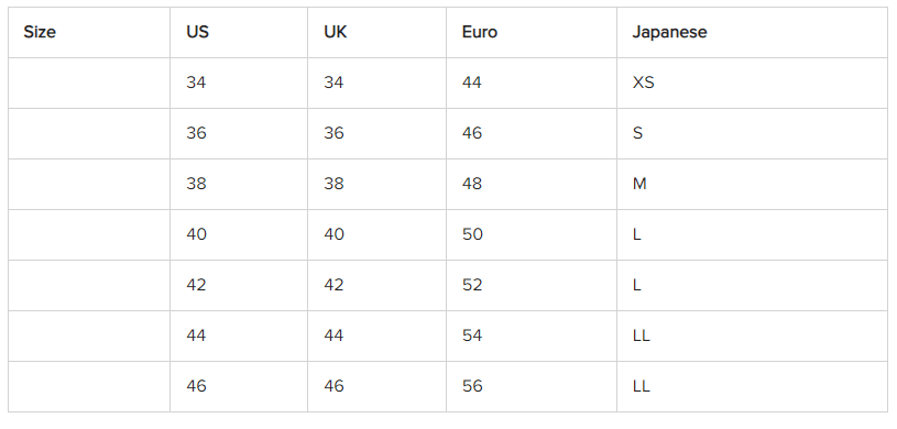 Sizing Guides Sizing - Ariat Clothing