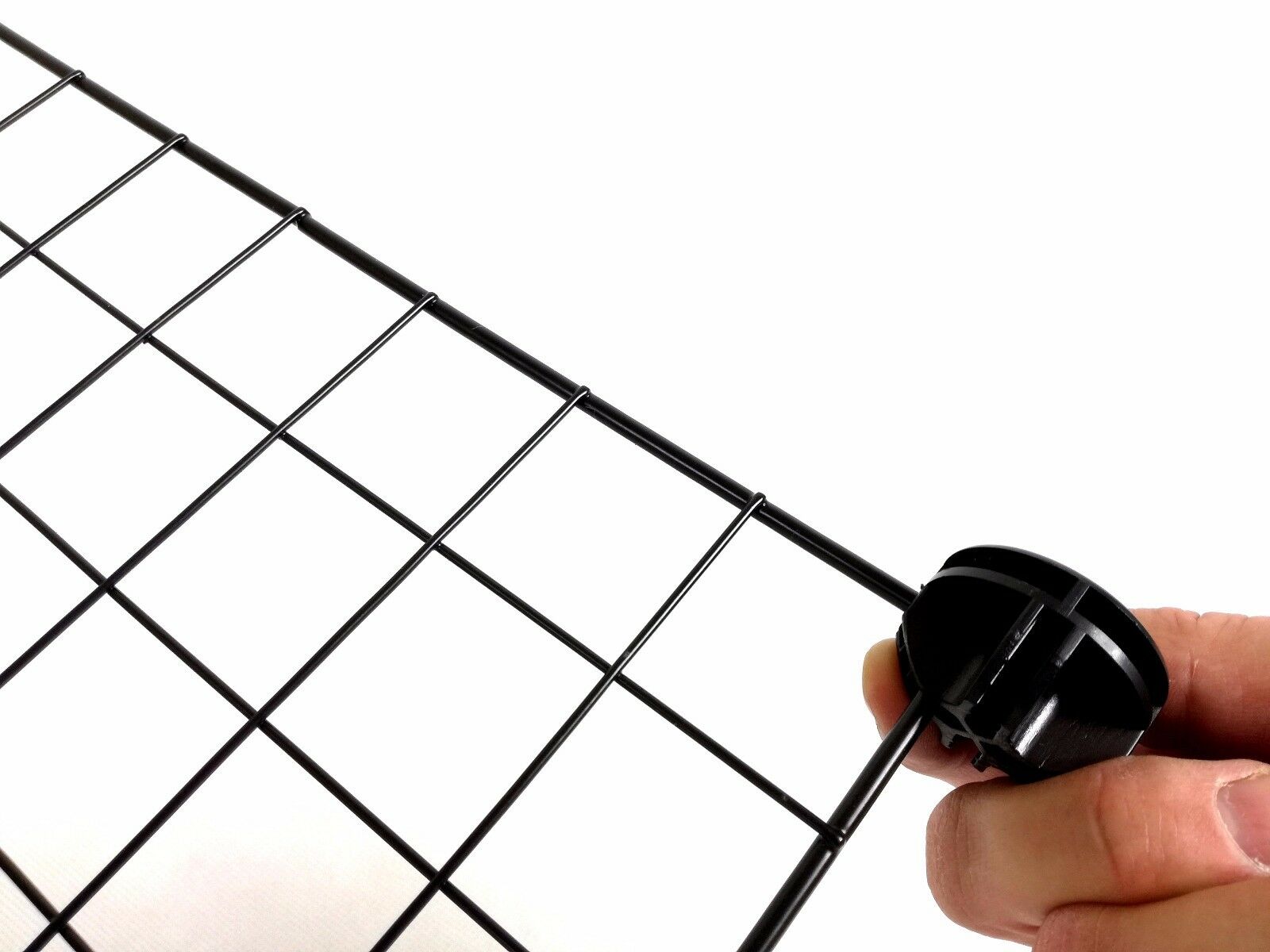 3 BLACK WIRE STORAGE CUBES MESH MODULAR GRID STORAGE RACK WARDROBE