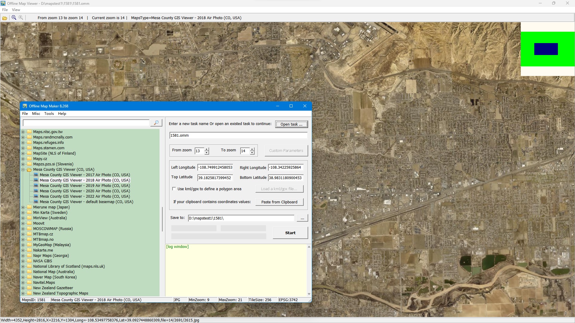 Tiles samples of Mesa County GIS Viewer (CO, USA)