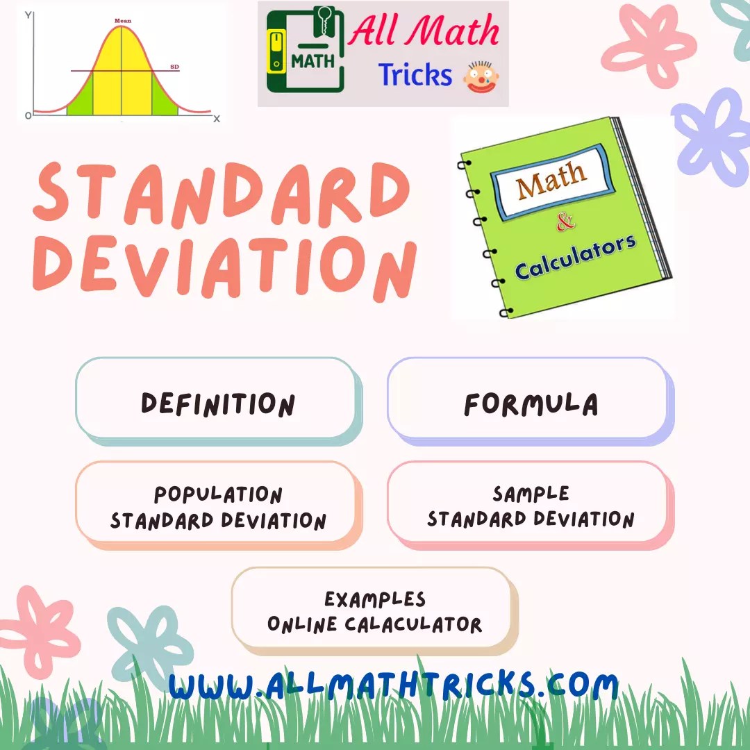 standard deviation definition, formula, example, online calculator