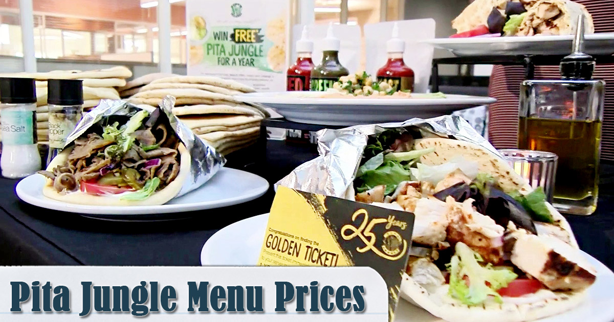 Pita Jungle Menu Prices Pitas, Burgers, Pizzas, Sides, Wines Price List