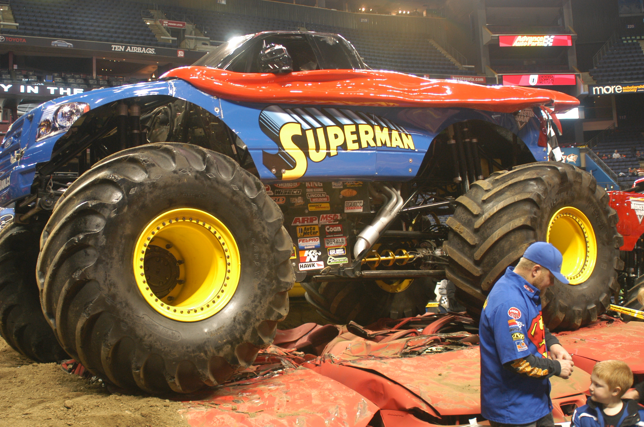 Superman monster truck Where Monsters Are What Matters!