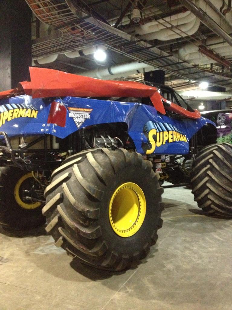 Superman monster truck Where Monsters Are What Matters!