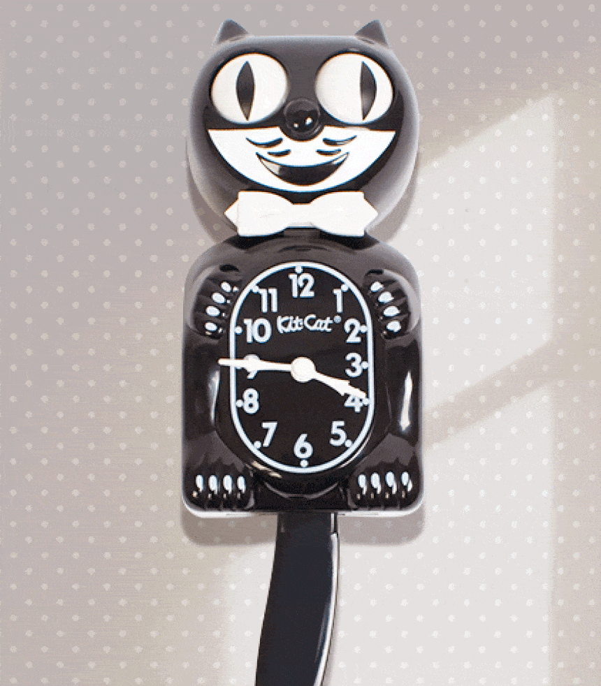Horloge Kit Cat L’horloge chat délicieusement rétro