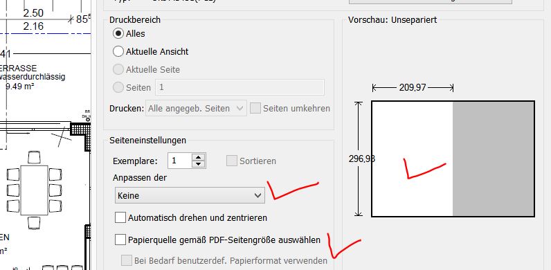 PDF Ausdruck ist nicht maßstäblich Handelsvertretung Allplan