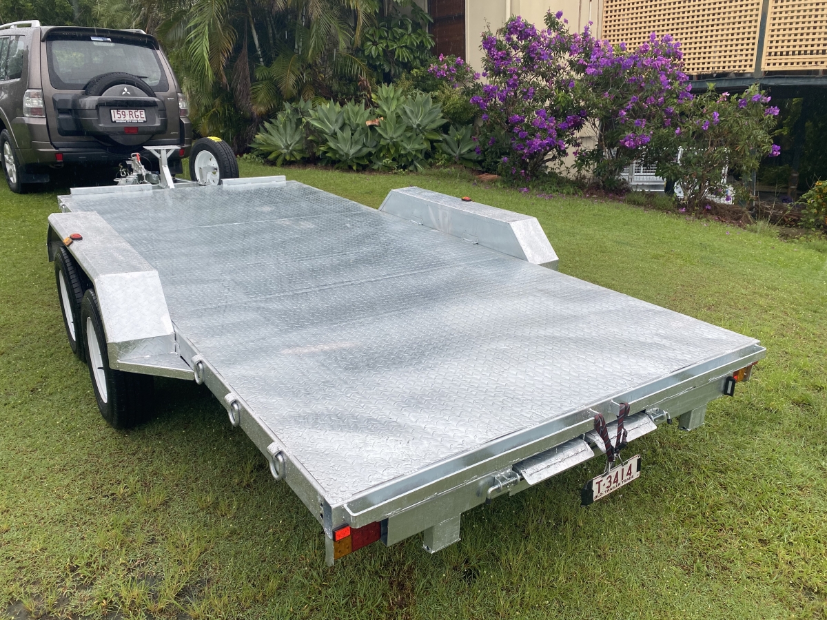 7,500 3.2t TILT CAR TRAILER GALVANISED ALL PURPOSE TRAILERS BOX