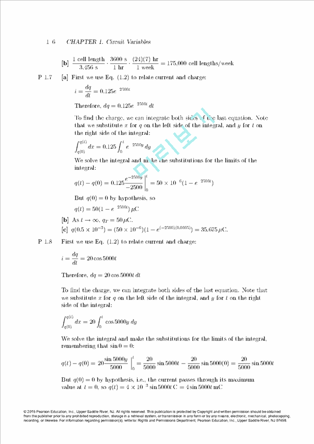 Electric Circuits 10th edition Solutions(회로theory 10판 solution(솔루션