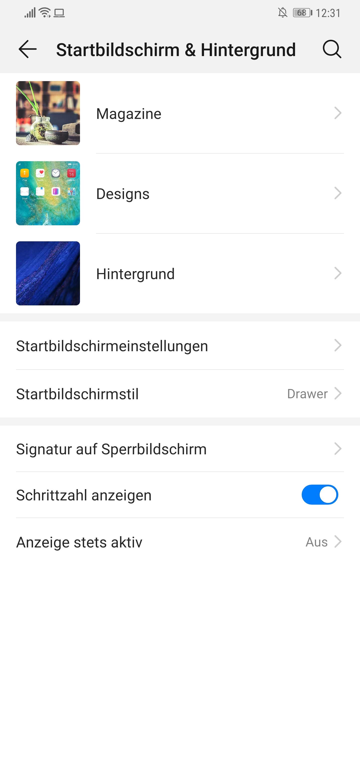 Sperrbildschirm Hintergrund ändern Huawei P20
