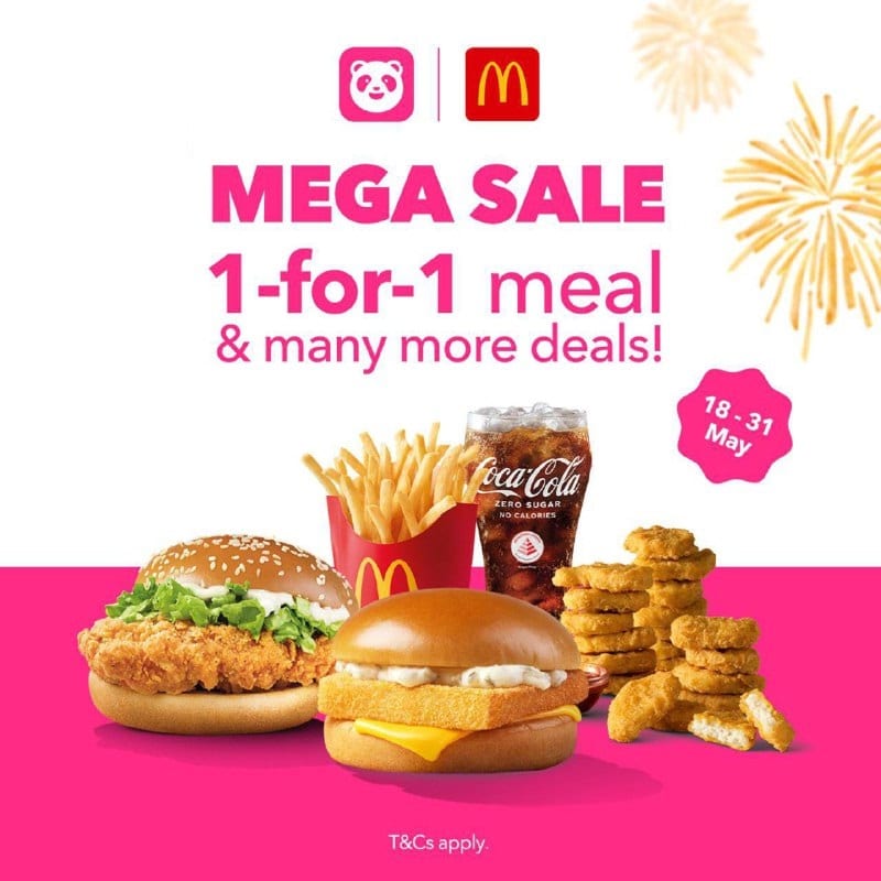 foodpanda Promo foodpanda x McDonald’s Mega sale 1for1 Meals and