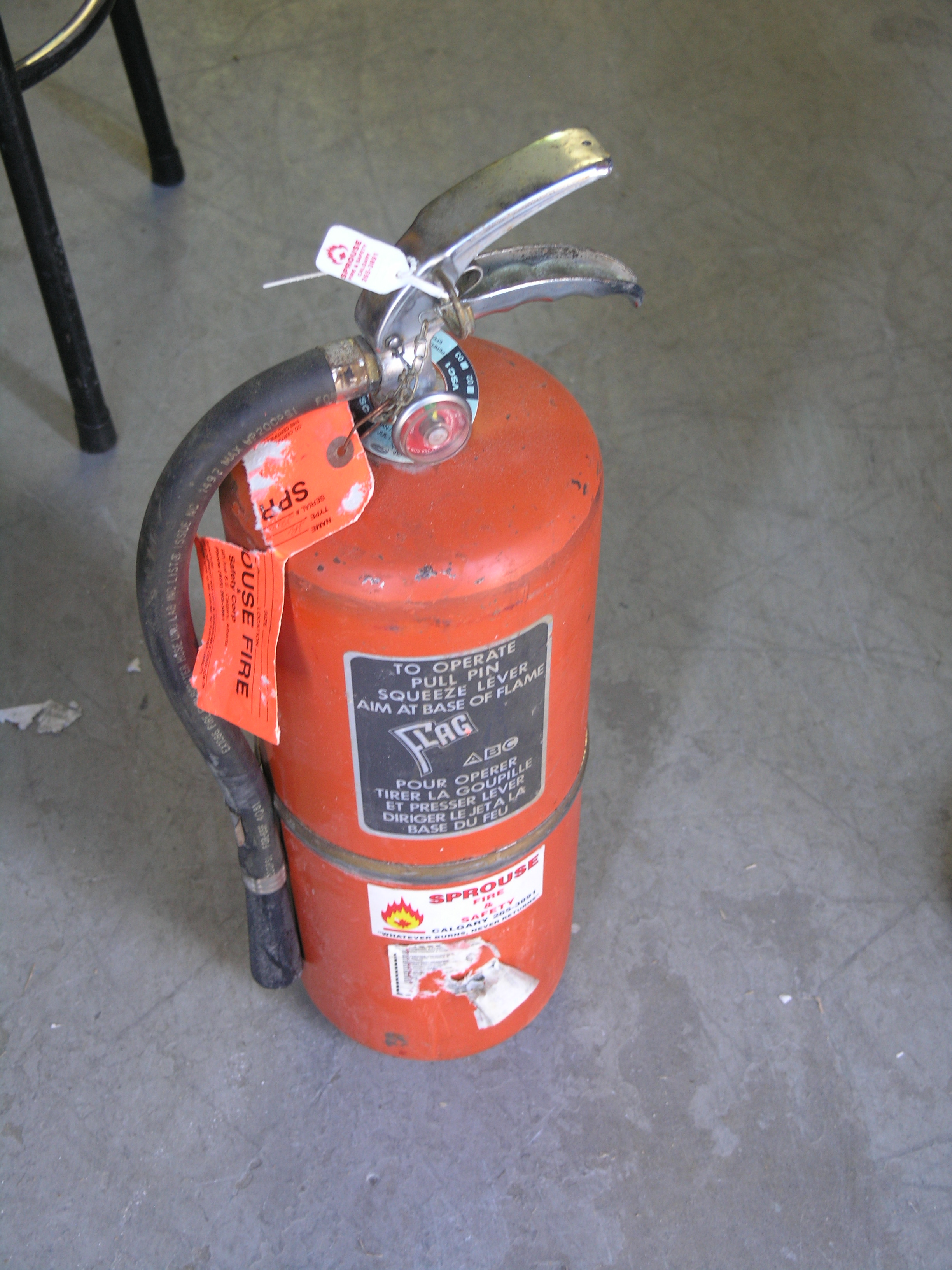 20 lb Fire Extinguisher Orange Allsold.ca Buy & Sell