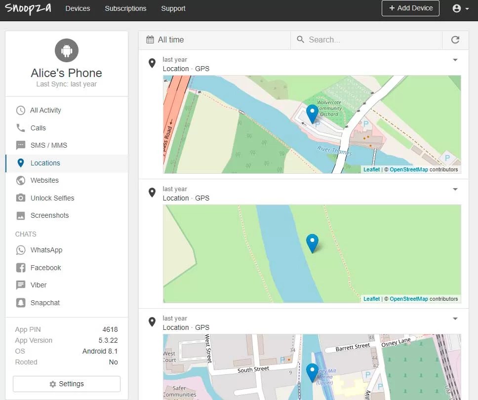 Snoopza Free Keylogger for Android Phone Review