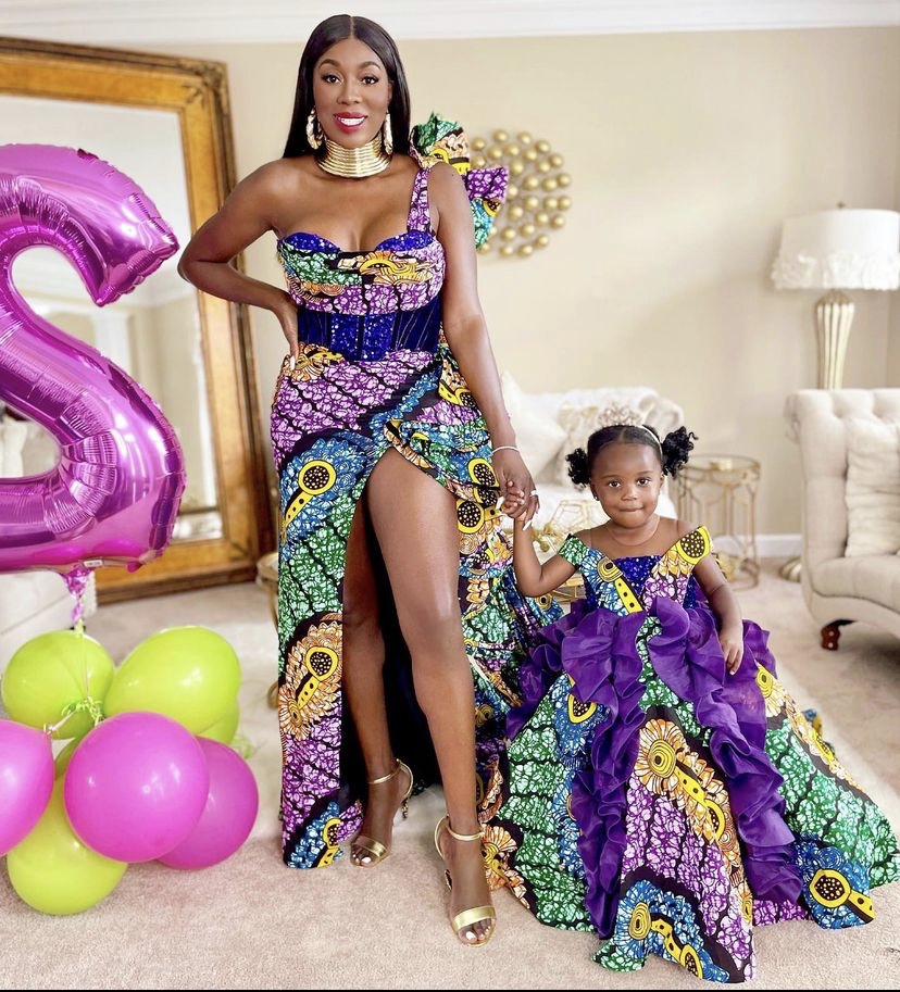 Celebrity Style RHOP Wendy Osefo and Daughter Kamrynn Kapri in Custom