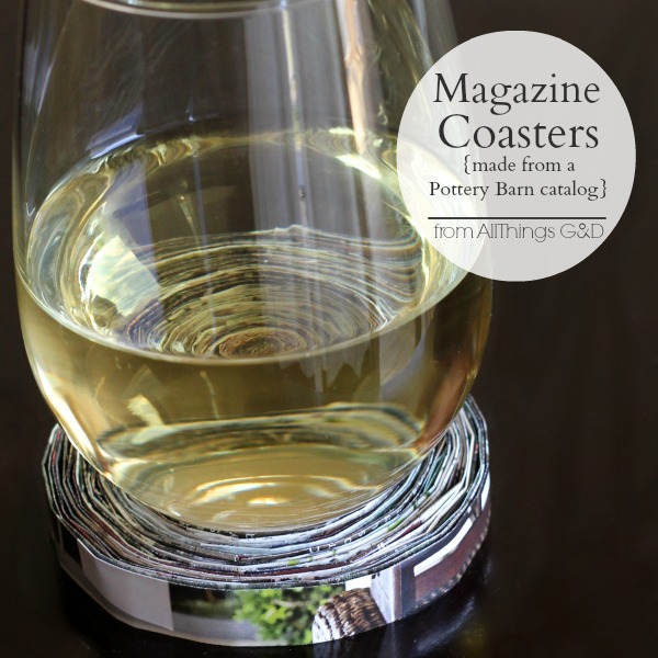 Magazine Coasters {Made from a Pottery Barn Catalog} All Things G&D
