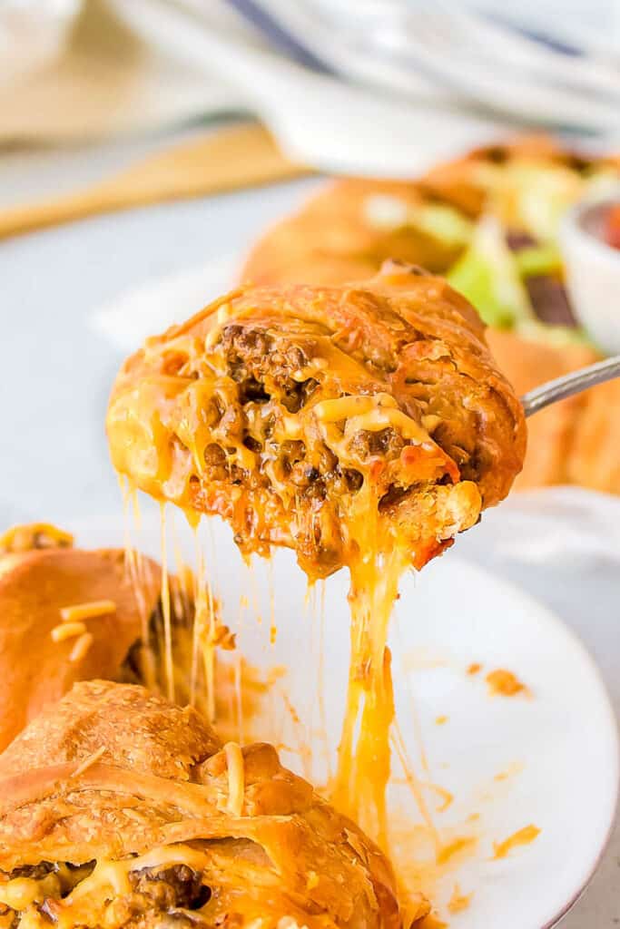 Easy Crescent Roll Taco Ring Recipe All Things Mamma