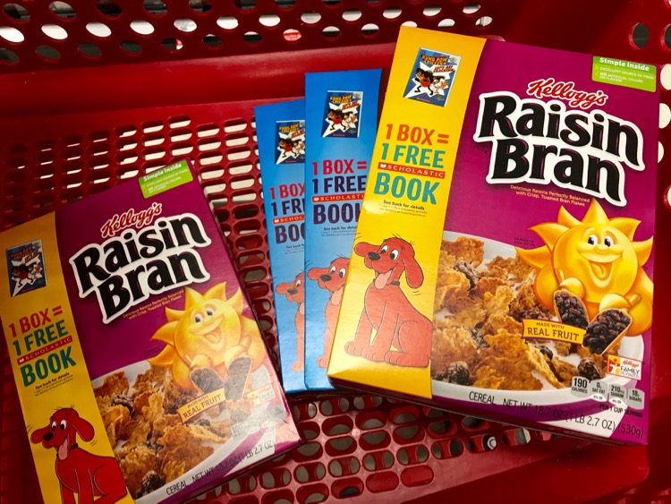 4 Boxes of Kellogg's Cereal & 4 Scholastic Books only 6.07 All