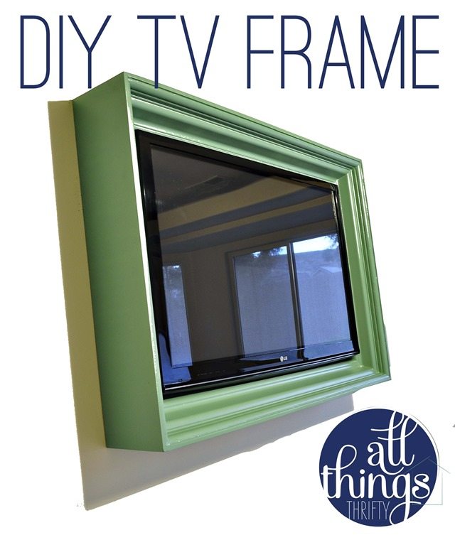 Ana White TV Frame Tutorial Feature by All Things Thrifty DIY