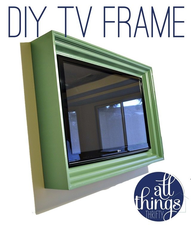 Ana White TV Frame Tutorial Feature by All Things Thrifty DIY Projects