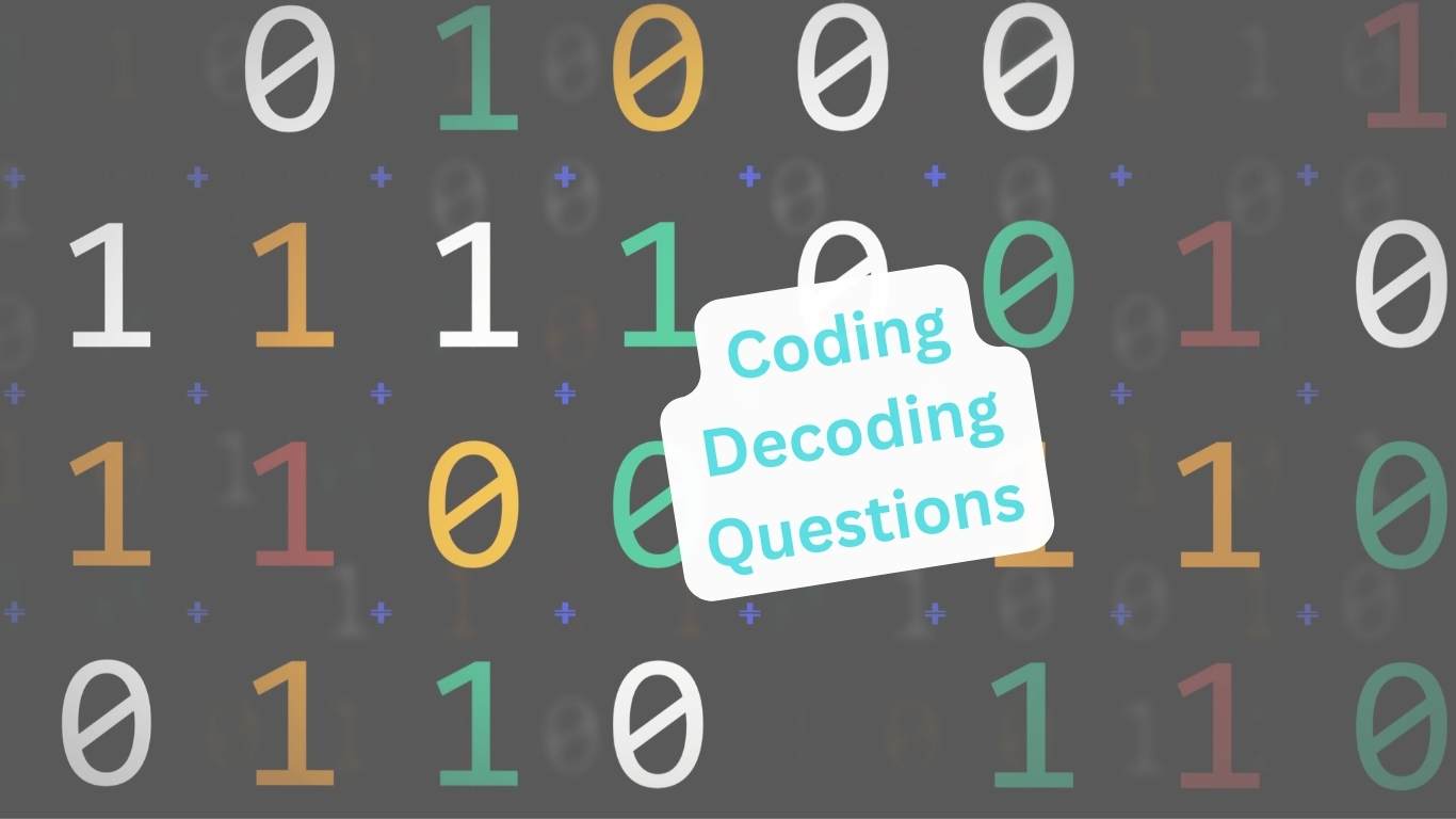 10 Coding Decoding Questions for Gov Job