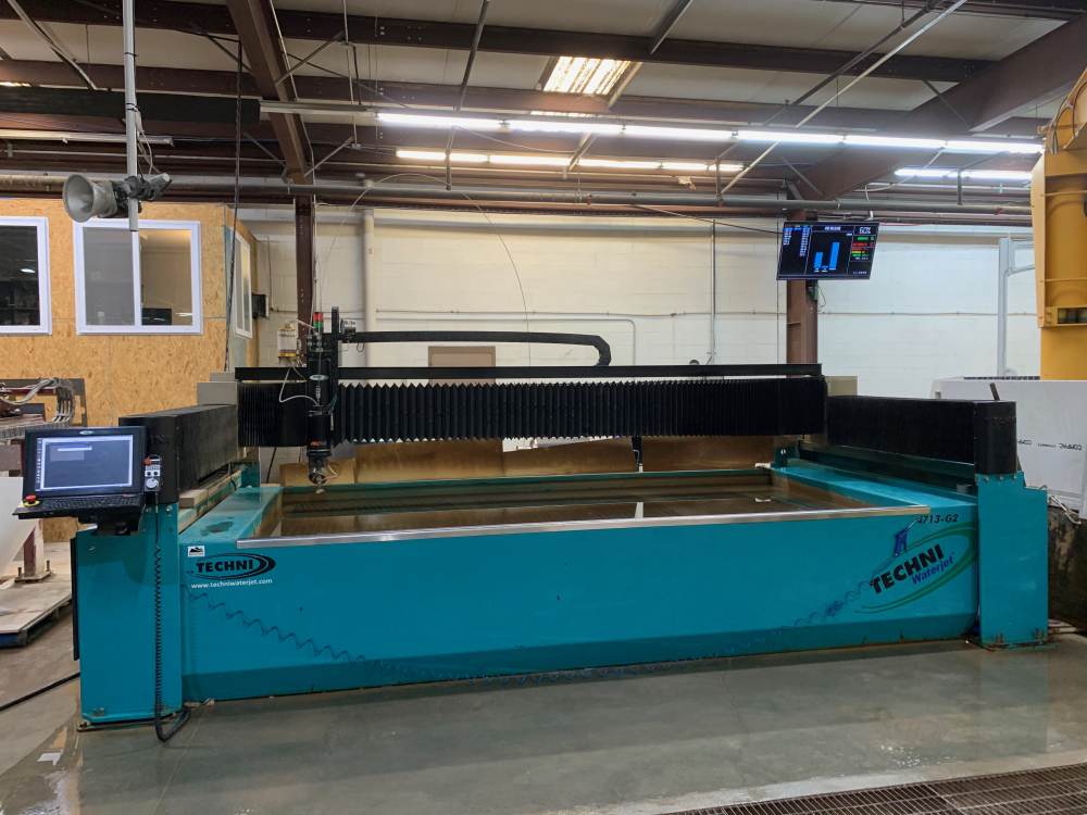 Sold Used 2017 TECHNI PRECISION 5AXIS WATERJET Cutting Machine i713