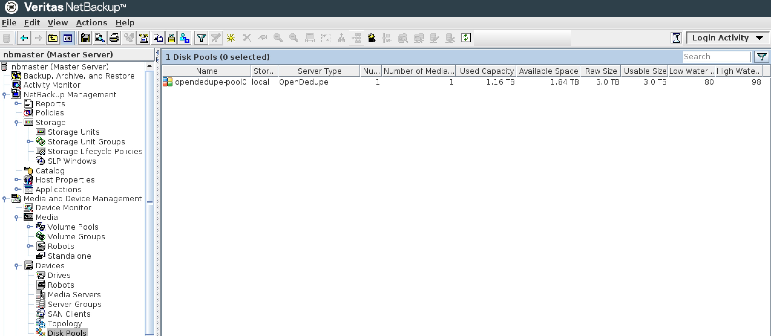 Almacenamiento Abierto » Pool de deduplicación Opensource en Netbackup