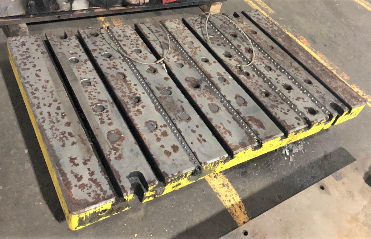 60" x 36" T Slotted Bolster Plate for Sale 4.5" Thick (T807)