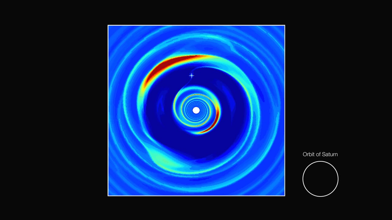 Computer simulation of dust trap formation ALMA