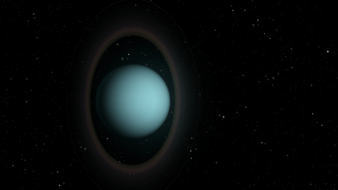 Planetary Rings Of Uranus Glow In Cold Light Alma