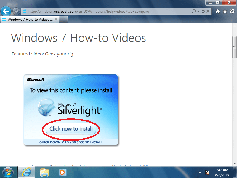 How to install Microsoft Silverlight in Windows 7 Almost Painless