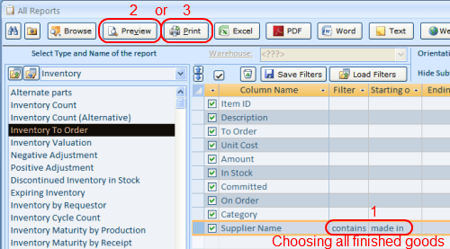 Almyta Inventory Software. Finished Goods and Raw