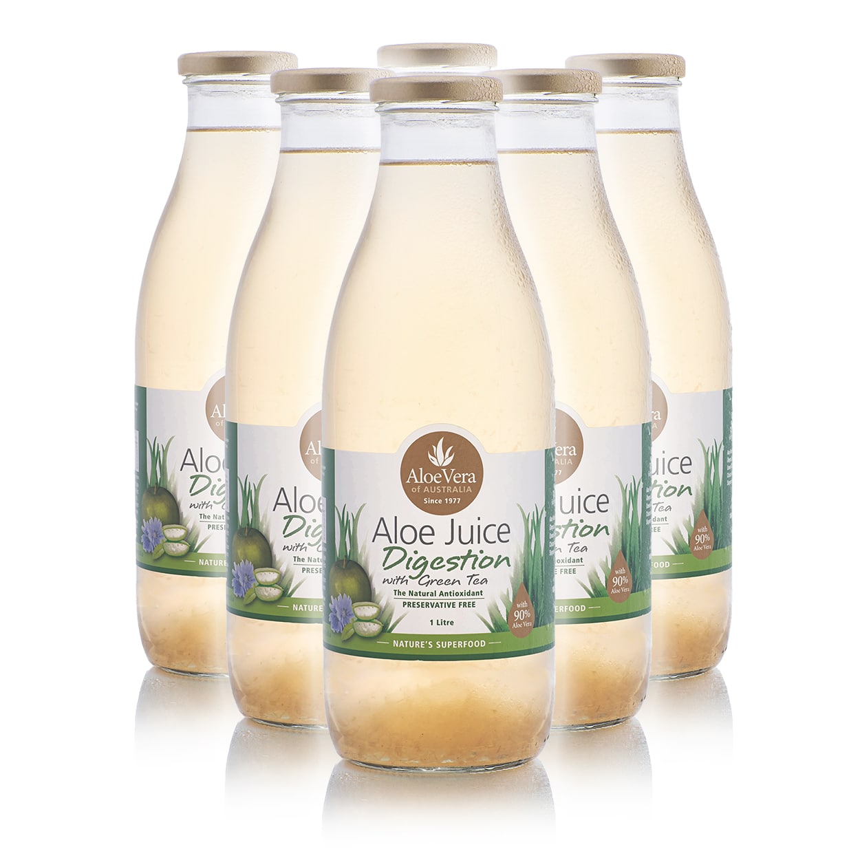 Box Of 6 Aloe Juice Glass Range Digestion Aloe Vera Of Australia