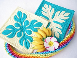 型紙）クッションカバー／パイナップル(45Cm）ハワイアンキルト 編み図・パターン はなりま工房Okiko 通販｜Creema(クリーマ) ハンドメイド・手作り・クラフト作品の販売サイト ハワイアンキルトの作り方1 ハワイアンキルトキット＆コナコットン Aloha Garden