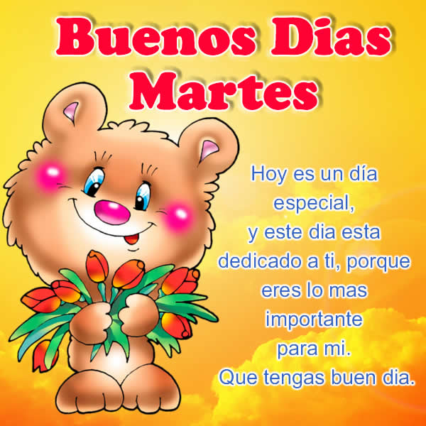 Frases de martes con buenos dias