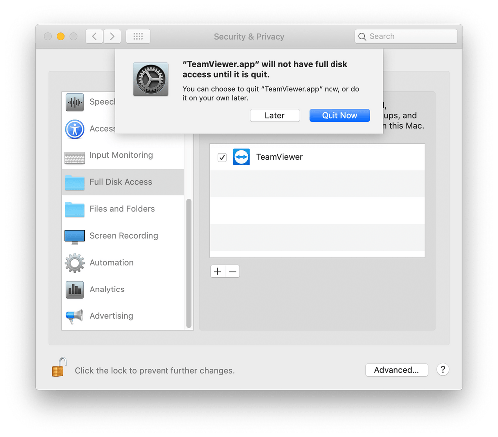 How to Grant Access to TeamViewer on macOS Catalina