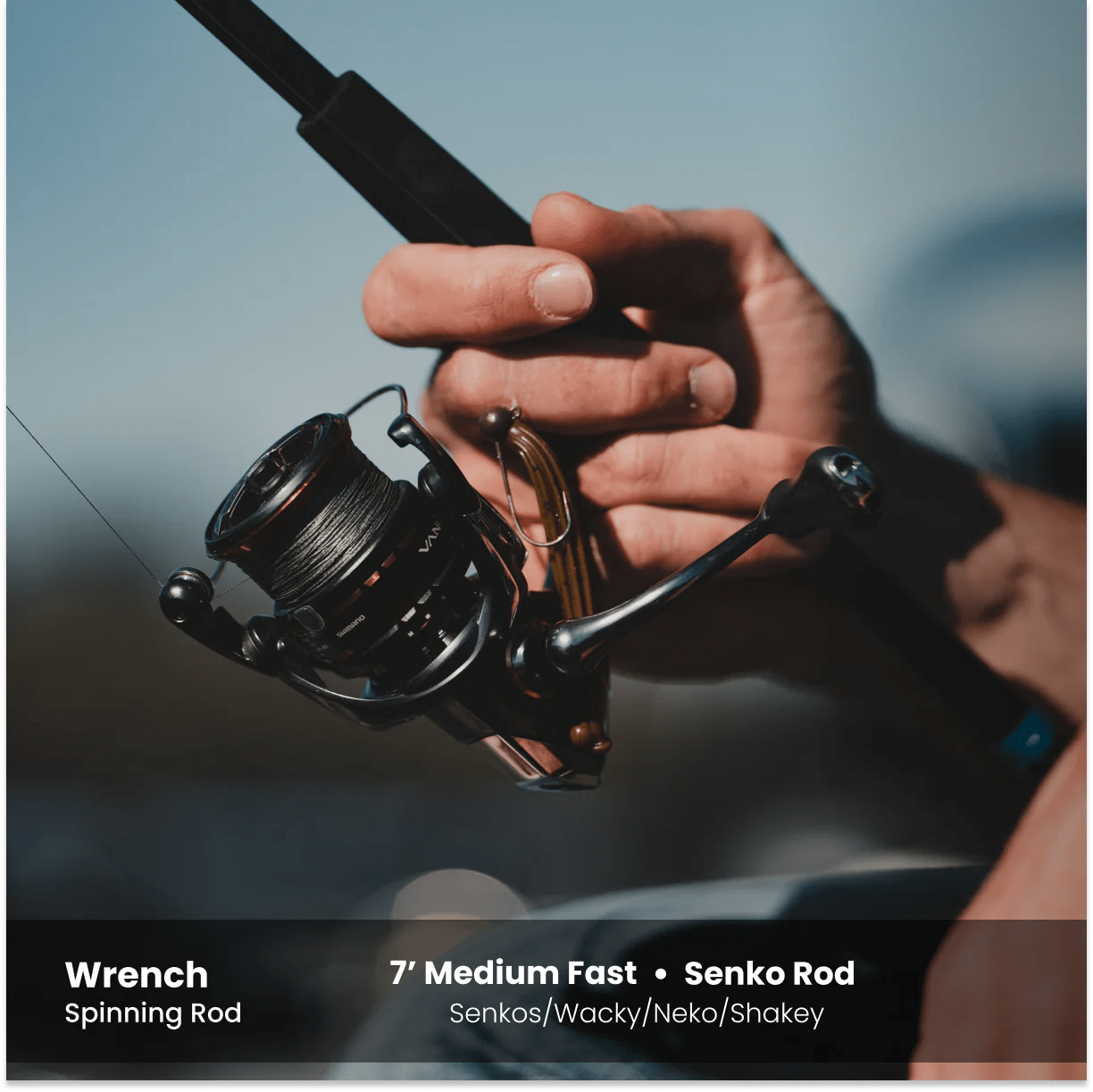 Bass Fishing Skipping Rod Alpha Angler Wrench Spinning Rods